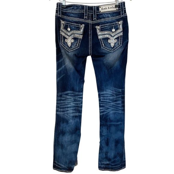 Rock Revival Womens Western Kai Bootcut Jeans Size 27 Distressed Embroidered - Picture 10 of 10